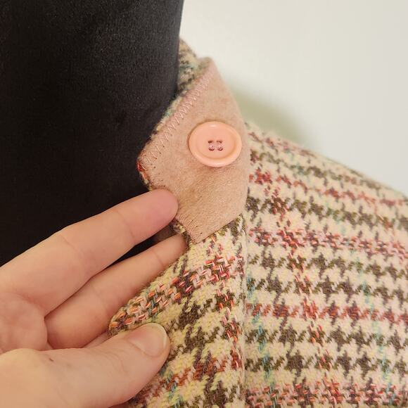 ALAIN MANOUKIAN Vintage Pink and Brown Wool Blazer, Size 8 - Picture 8 of 16